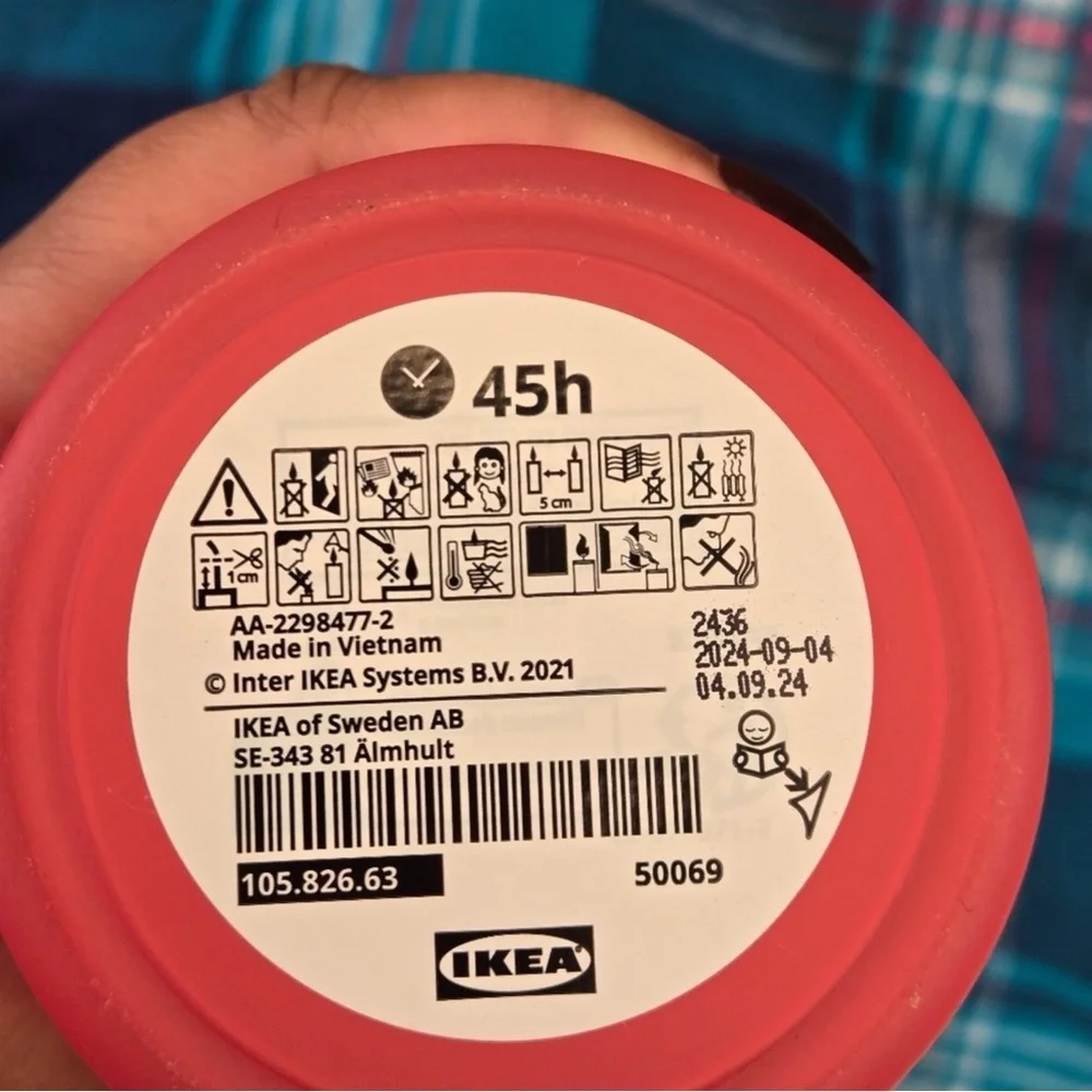 Retired IKEA Pink Dot Pattern Strawberry Scented Candle